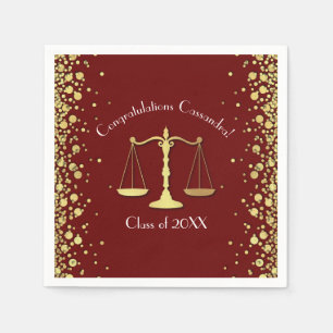 Juristenakademie Maroon Gold Graduation Party Serviette