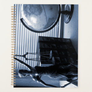 Juristenplaner Scales Blue Books Globe Planer