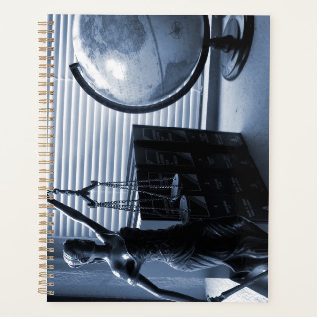 Juristenplaner Scales Blue Books Globe Planer (Vorderseite)