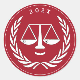 Juristenschule Abschluss 2025 Runder Aufkleber