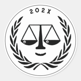 Juristenschule Abschluss Runder Aufkleber