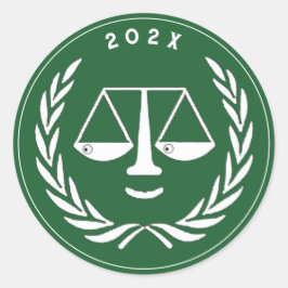 Juristenschule Runder Aufkleber