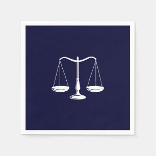 Juristenwaage Elegant Navy Blue  Serviette