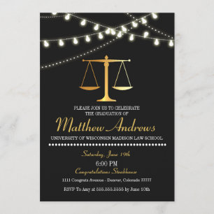 Juristische Fakultäts-Abschluss-Einladung Einladung