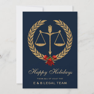 Juristische Firma Holiday Cards Feiertagskarte