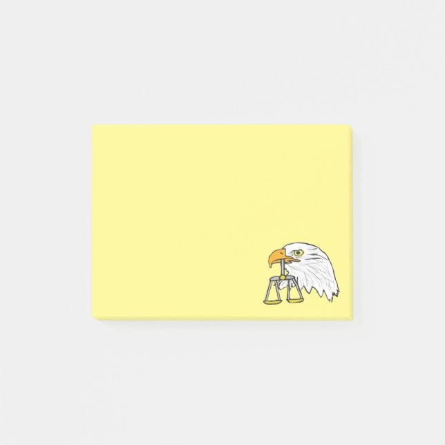 Juristischer Adler Post-it Klebezettel (Vorderseite)