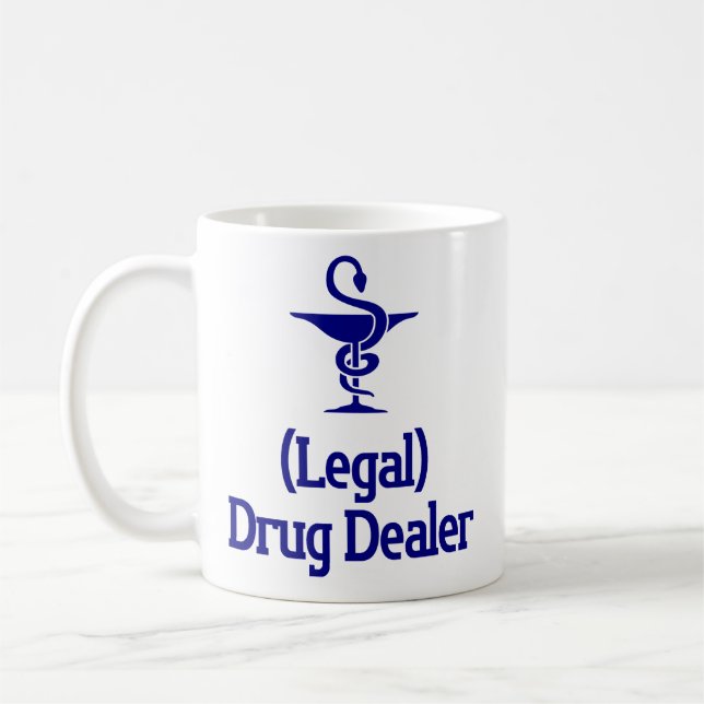 Juristischer Arzneimittelhändler - Funny Pharmacis Kaffeetasse (Links)
