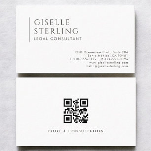 Juristischer Berater Moderner Professioneller QR-C Visitenkarte