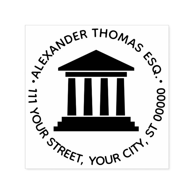 Juristischer Rechtsanwalt Richter NF Name Address Permastempel (Design)