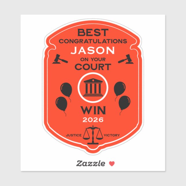 Juristischer Sieg - Geschenk Aufkleber (Blatt)