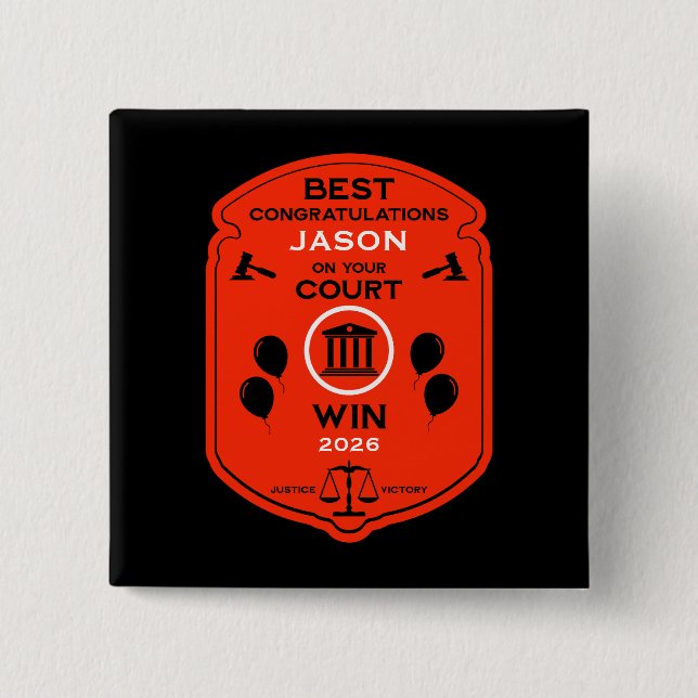 Juristischer Sieg - Geschenk Button (Vorderseite)