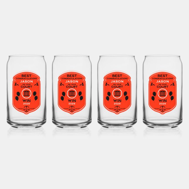 Juristischer Sieg - Geschenk Dosenglas (Vorderseite)