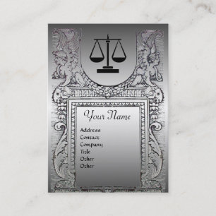 JURISTISCHES AMT, ATTORNEY Monogram Platinum Effec Visitenkarte