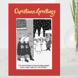 Juristisches Team von Snowmen Anwälten Weihnachtsk Feiertagskarte