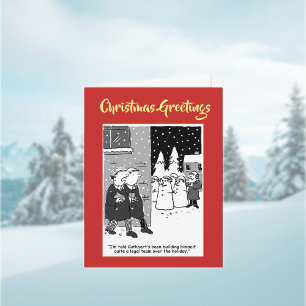 Juristisches Team von Snowmen Anwälten Weihnachtsk Feiertagskarte