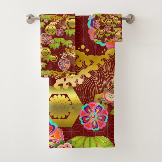 Jurokugiku-Set Badhandtuch Set (Insitu)