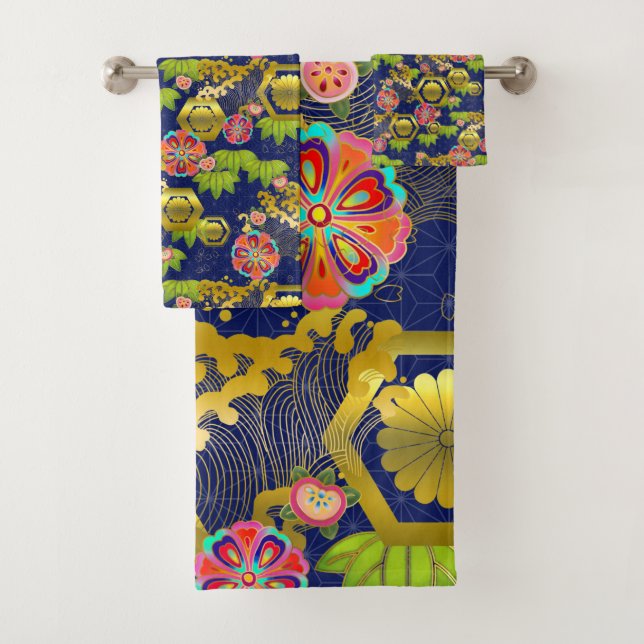 Jurokugiku-Set Badhandtuch Set (Insitu)