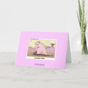 Jurrasic Pork Unglaublich witzig Cartoon Grußkarte Karte