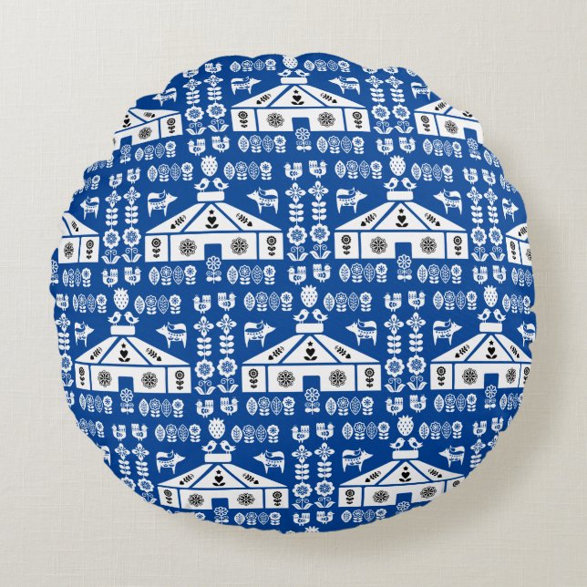 Jurt lebt in der Natur Rundes Kissen (Vorderseite)