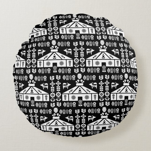 Jurt lebt in der Natur Rundes Kissen (Vorderseite)