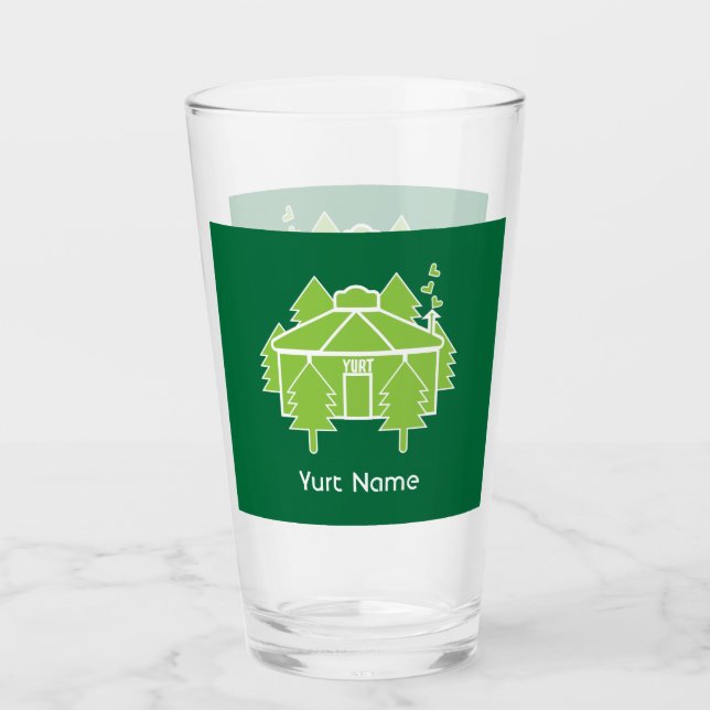 Jurte Leben und Urlaub Glas (Vorderseite)