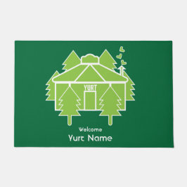 Jurte Wohnen und Urlaub Kaffee Tasse Fußmatte