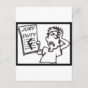 Jury Duty Postkarte