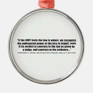 Jury Nullification United Staaten / Moylan 1969 Ornament Aus Metall