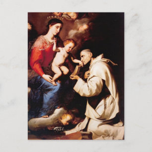 Jusepe Ribera-Madonna mit Christlichem Kind & St B Postkarte