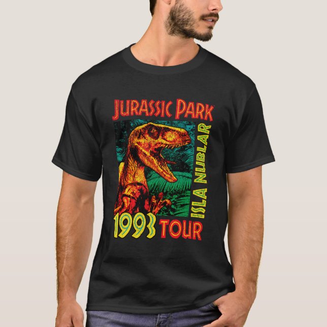 Jusrassic Park Isla Nublar 1993 Tour T-Shirt (Vorderseite)