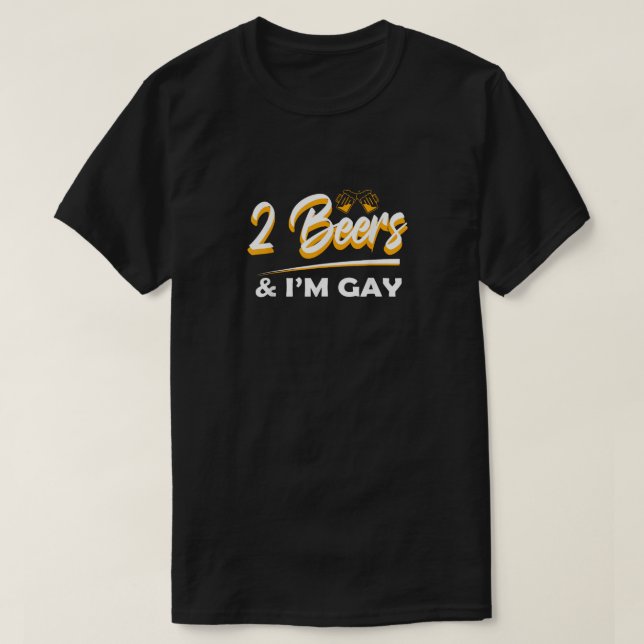 Just 2 Beers T-Shirt (Design vorne)