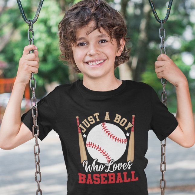 Just a boy who loves baseball kid baseball fan T-Shirt (Von Creator hochgeladen)