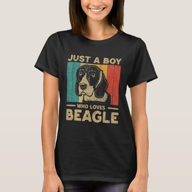 Just A Boy Who Loves Beagle for Boys T-Shirt (Vorderseite)