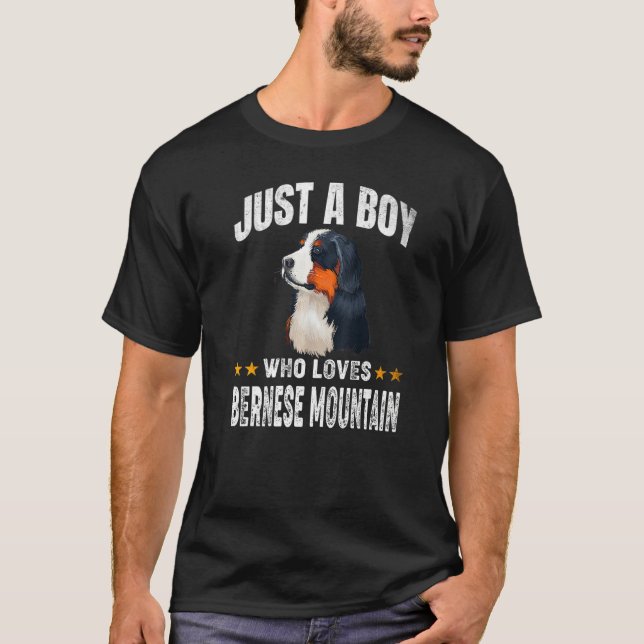 Just a boy who loves Bernese Mountain Premium T-Shirt (Vorderseite)