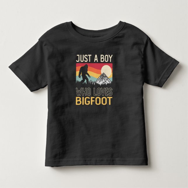 Just A Boy Who Loves Bigfoot Sasquatch Kleinkind T-shirt (Vorderseite)