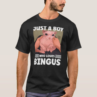 Just A Boy Who Loves BINGUS cat T-Shirt