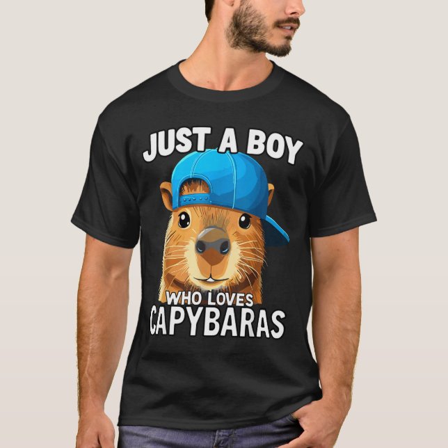 Just A Boy Who Loves Capybaras  T-Shirt (Vorderseite)