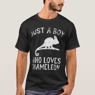 Just A Boy Who Loves Chameleons  T-Shirt