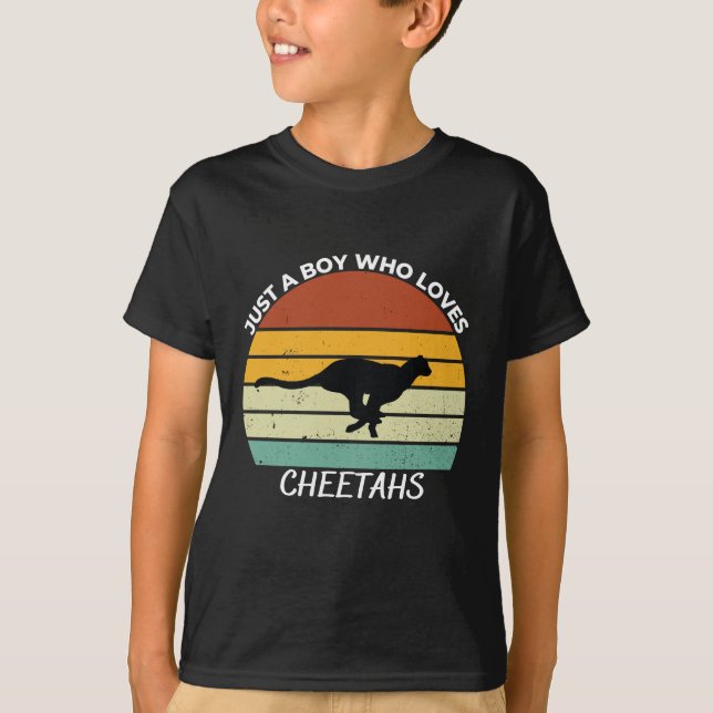 Just a boy who loves cheetahs T-Shirt (Vorderseite)