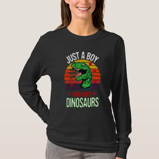 Just a Boy Who Loves Dinosaurs For Boys Kids men   T-Shirt (Vorderseite)