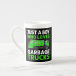 Just A Boy Who Loves Garbage Trucks Prozellantasse<br><div class="desc">Just A Boy Who Loves Garbage Trucks</div>