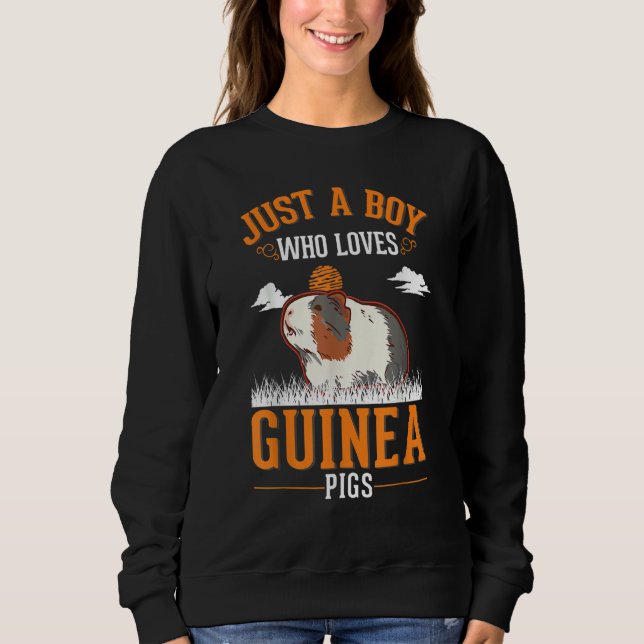 Just a boy who loves Guinea Pigs Sweatshirt (Vorderseite)