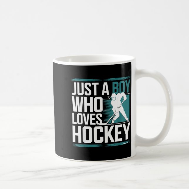 Just A Boy Who Loves Hockey  Kaffeetasse (Rechts)