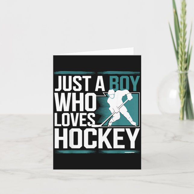 Just A Boy Who Loves Hockey  Karte (Vorderseite)