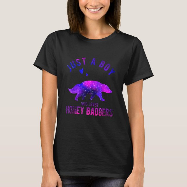 Just A Boy Who Loves Honey Badgers Honey Badger  1 T-Shirt (Vorderseite)