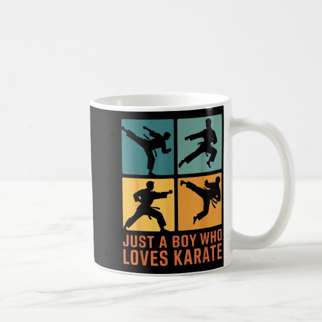 Just A Boy Who Loves Karate Martial Arts Karate Lo Kaffeetasse (Rechts)