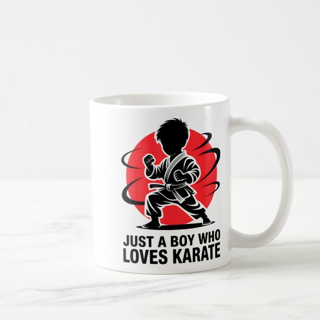 Just A Boy Who Loves Karate Martial Arts Karate Lo Kaffeetasse (Rechts)