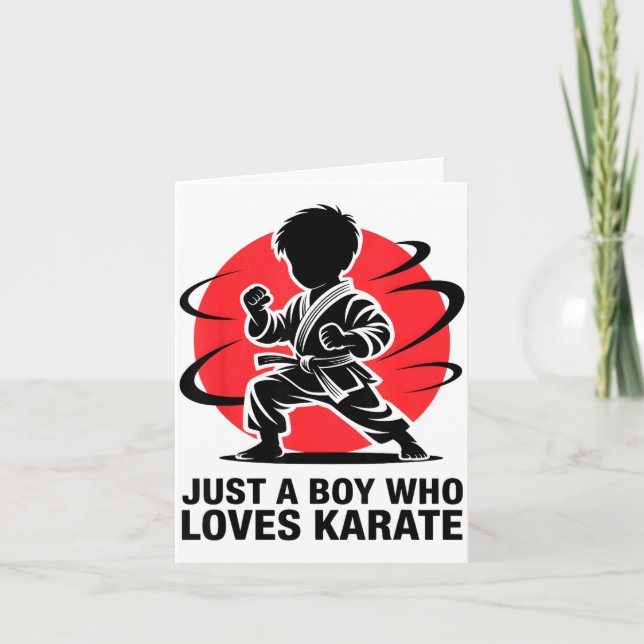 Just A Boy Who Loves Karate Martial Arts Karate Lo Karte (Vorderseite)