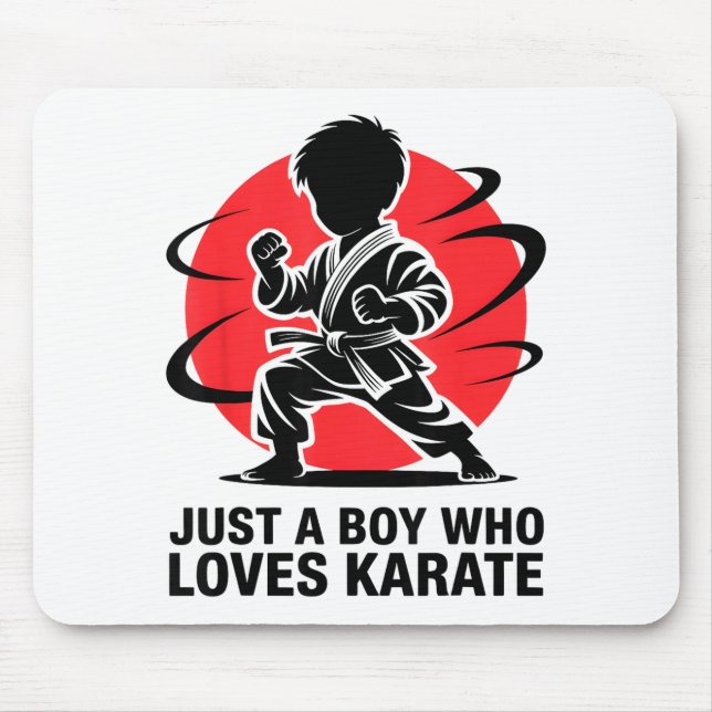 Just A Boy Who Loves Karate Martial Arts Karate Lo Mousepad (Vorne)