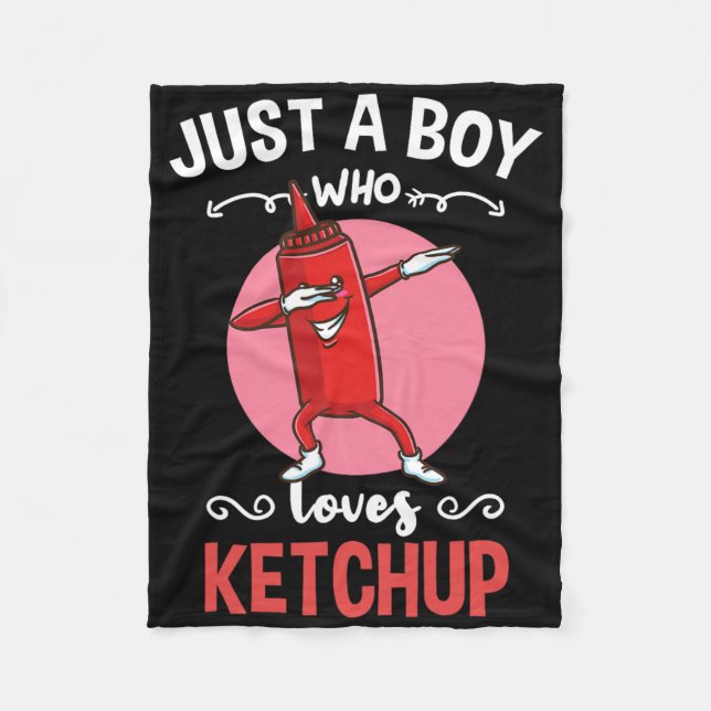 Just A Boy Who Loves Ketchup  Fleecedecke (Vorderseite)